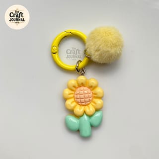 Cute Flower & Tulip Charm Keychain 3
