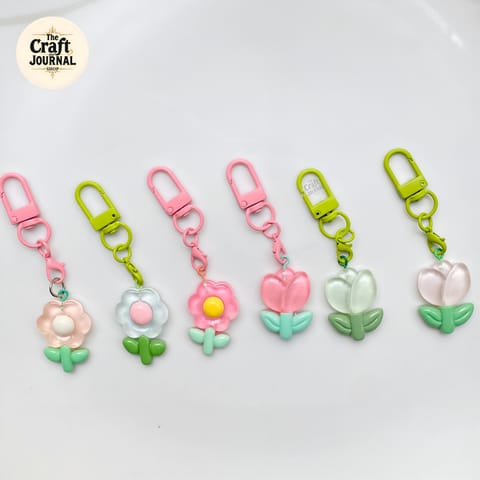 Flower Charm Keychain