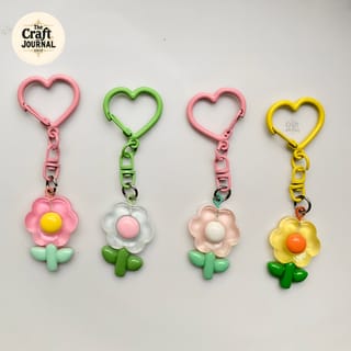 Flower Charm Keychain 1