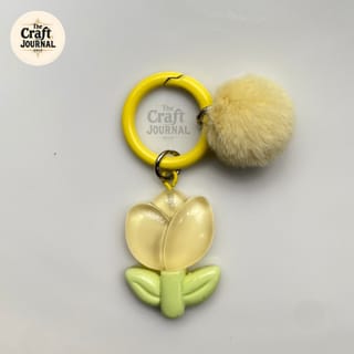 Tulip Pom Pom Charm Keychain 4