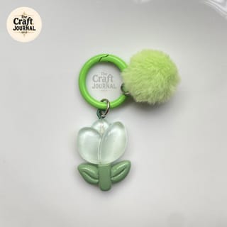 Tulip Pom Pom Charm Keychain 5