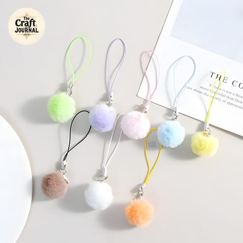 Pompom Phone Charm