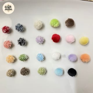 Fluffy Faux Fur & Curly Yarn Pom Pom 3