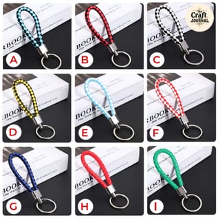 Braided Leather Loop Keychain 3