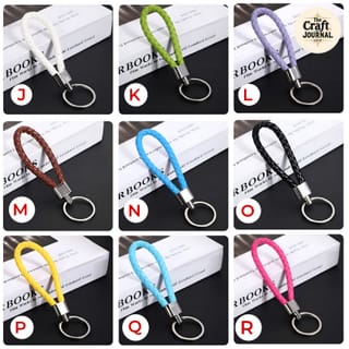 Braided Leather Loop Keychain 4