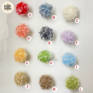 Fluffy Faux Fur & Curly Yarn Pom Pom 4