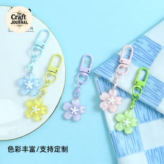 Glossy Sakura Flower Keychain 1