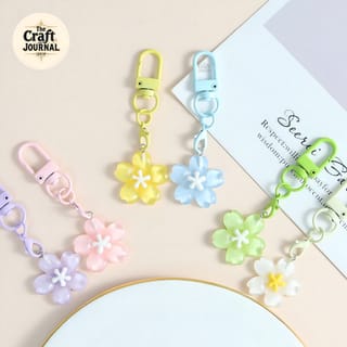 Glossy Sakura Flower Keychain 3
