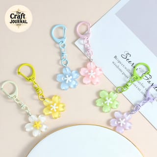 Glossy Sakura Flower Keychain 1