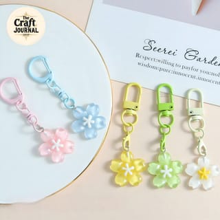 Glossy Sakura Flower Keychain 3