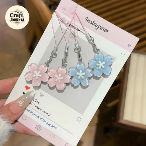Glossy Sakura Flower Phone Charm