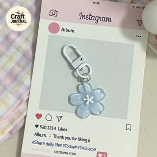 Glossy Sakura Flower Keychain 5