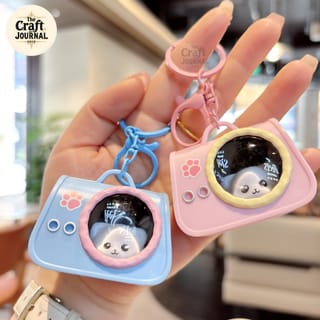 Cute Pet Carrier Keychain 1