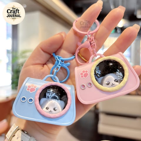Cute Pet Carrier Keychain