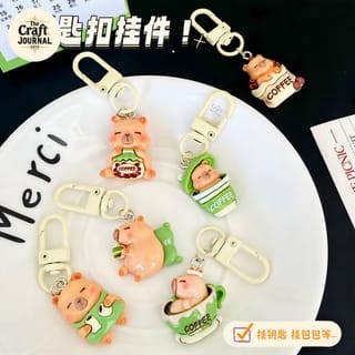 Capybara Coffee Keychain 2