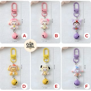 Sanrio Cartoon Bell Keychain 4