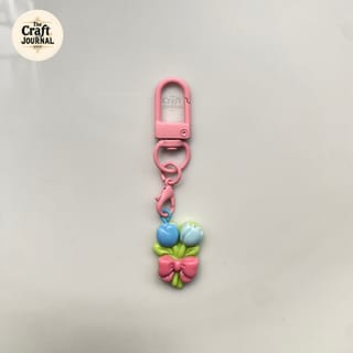 Blooming Tulip Bouquet Keychain 3
