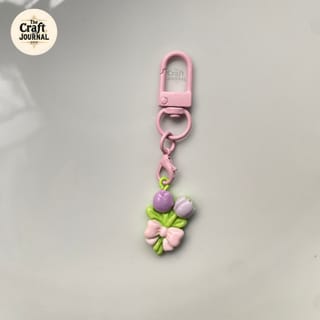 Blooming Tulip Bouquet Keychain 4
