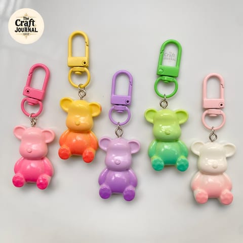 Gradient Teddy Bear Keychain