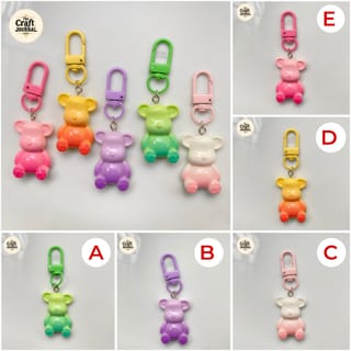 Gradient Teddy Bear Keychain 4