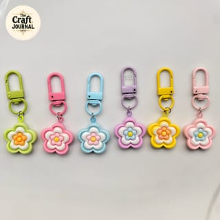 Pastel Daisy Bouquet Keychain 2