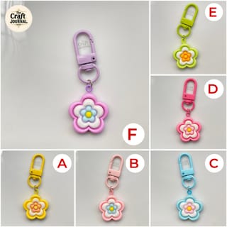 Pastel Daisy Bouquet Keychain 5