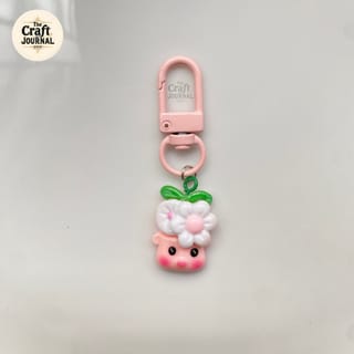 Mini Flower Pot Charm Keychain 3