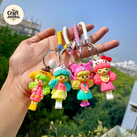 Cute Doll Braided Keychain