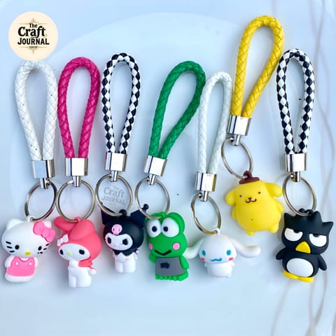 Cute Sanrio Cartoon Braided Keychain