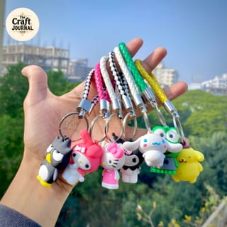 Cute Sanrio Cartoon Braided Keychain 2