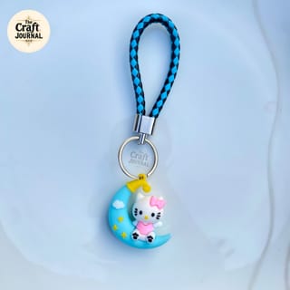 Moon Character Braided Keychain 3