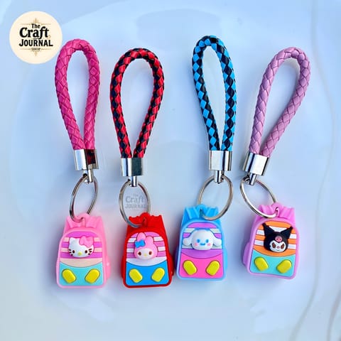 Backpack Sanrio Character Braided Keychain