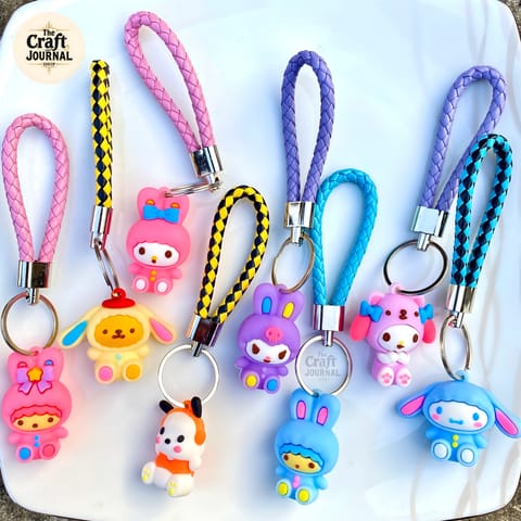 Sanrio Character Braided Keychain