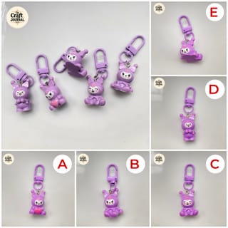 Purple Bunny Character Keychain 5