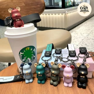Cute Teddy Bear Strap Keychain 3
