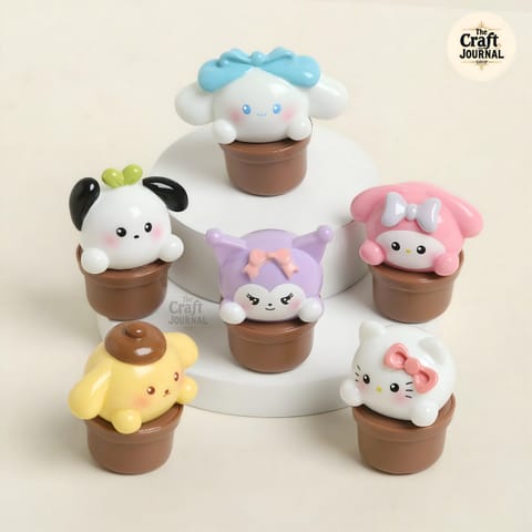 Kawaii Cartoon Mini Planter Figurine