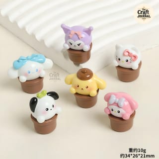 Kawaii Cartoon Mini Planter Figurine 4