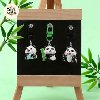 Cute Panda Resin Mini Keychain 3