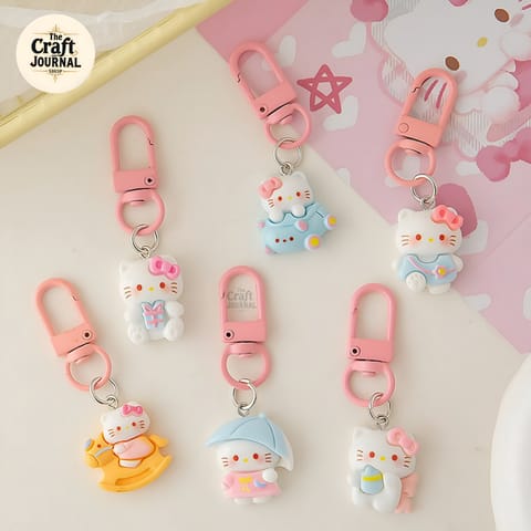 Cartoon Kitty Keychain