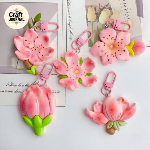 Elegant Floral Keychain