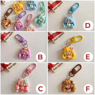 Ponytail Long Hair Girl Keychain 4