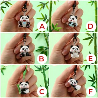 Cute Panda Resin Mini Keychain 4