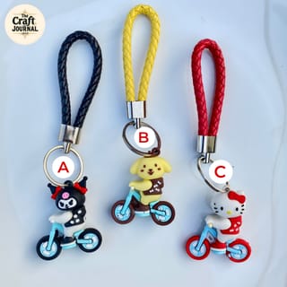 Cycle Cartoon Braided Keychain 4