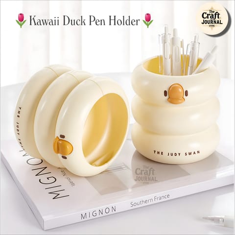 Kawaii Duck Pen Holder