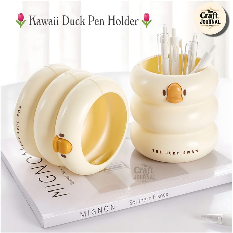 Kawaii Duck Pen Holder