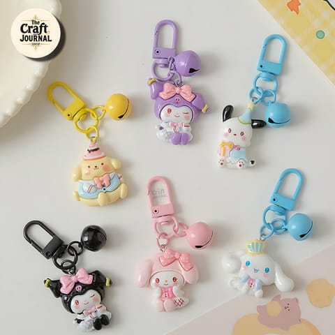 Sanrio Cartoon Series Bell Keychain
