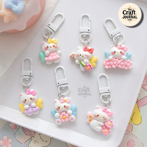 My Melody Cherry Blossom Fairy Cat Keychain