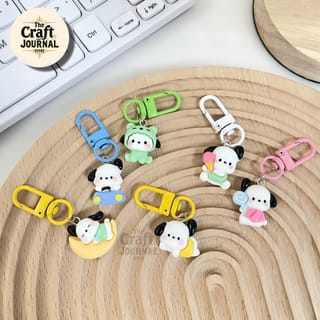 Cartoon Puppy Pochacco Dog Keychain 3