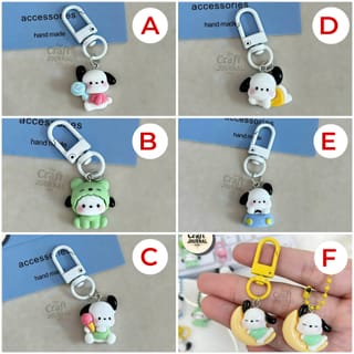 Cartoon Puppy Pochacco Dog Keychain 5