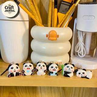 Cute Panda Resin Mini Keychain 5